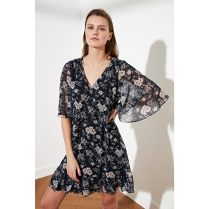 Trendyol Navy Blue Floral Patterned Dress