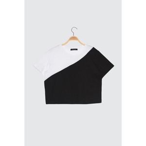 Trendyol Black Crop Knitted T-Shirt