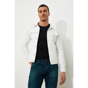 Trendyol White Male Trucker Jacket