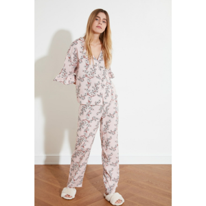 Trendyol Powder Frisk Woven Pajama Set