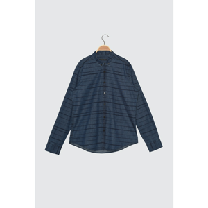 Trendyol Navy Blue Men's Denim Shirt