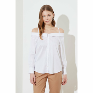 Trendyol White Strap Shirt