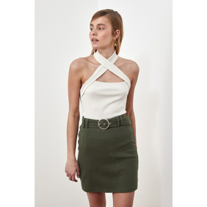 Trendyol Stone Cross Strap Wick knitted blouse