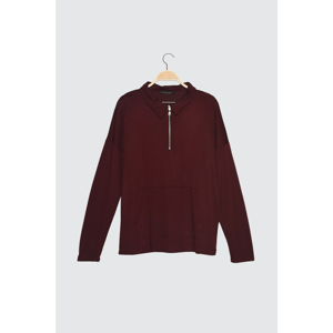Trendyol Burgundy Male Regular Fit Sweatshirt