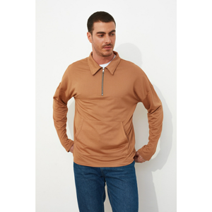 Trendyol Beige Men's Regular Fit Sweatshirt