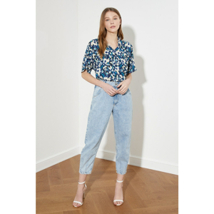 Trendyol Blue Crop Blouse