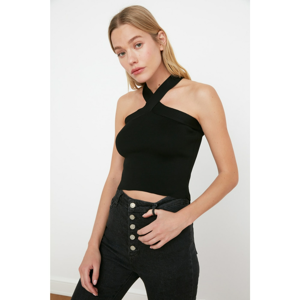 Trendyol Knitwear Blouse with Black Collar Detail