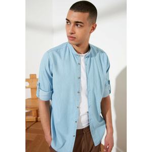 Trendyol Light Blue Men Slim Fit Dominating Collar Shirt