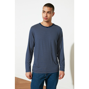 Trendyol Navy Blue Men's Long Sleeve T-Shirt