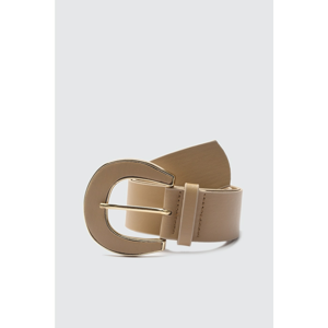 Trendyol Belt WITH Beige Leather Looking Buckle