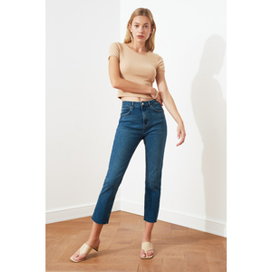 Trendyol Blue Cut Out High Waist Slim Fit Jeans