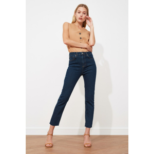 Trendyol Navy Blue Leg Cut High Waist Slim Fit Jeans