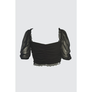 Trendyol Black Frill Detailed Blouse