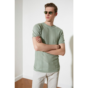 Trendyol Mint Men's Bike Collar Knitwear T-Shirt