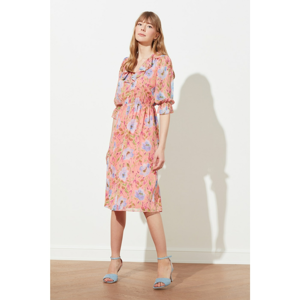 Trendyol Multicolored Ruff Detailed Dress