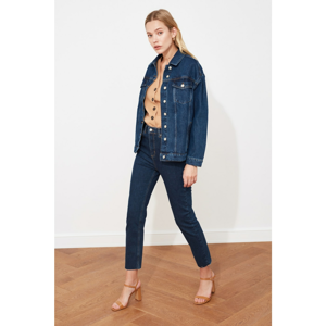 Trendyol Dark Blue Basic Denim Jacket