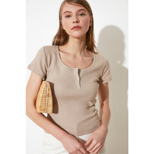 Trendyol Camel Knitted Blouse