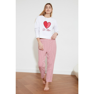 Trendyol Hearty Knitted Pajama Set