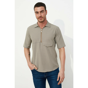 Trendyol Gray Men's Regular Fit Zip Shirt