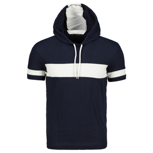 Trendyol Navy Blue Men's Regular Fit Hooded T-Shirt