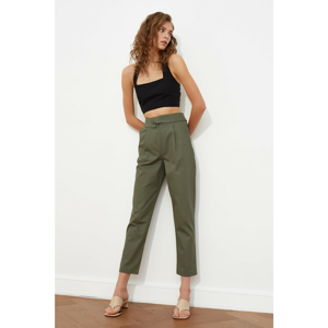 Trendyol Haki High Waist Pants