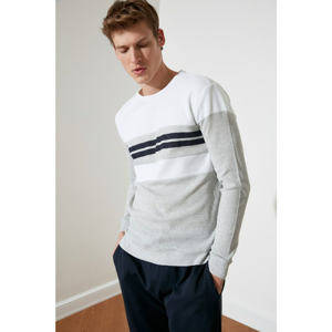 Trendyol White Male Sweatshirt