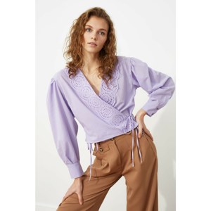 Trendyol Lila Brode Detailed Cruise Blouse