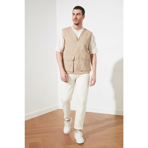 Trendyol Beige Men's Pocket Detailed Vest