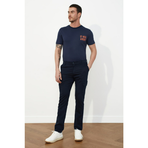 Trendyol Navy Blue Men Slim Fit Cargo Pants