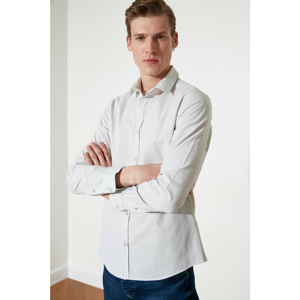 Trendyol Beige Men's Slim Fit Shirt Collar Shirt