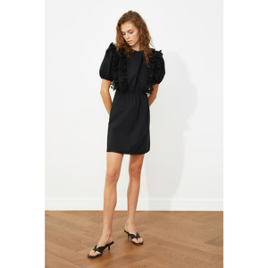 Trendyol Frilled Dress WITH Black Lace Detailing