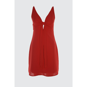 Trendyol Red Tie Detailed Dress