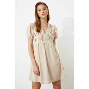 Trendyol Stone Embroidered Dress