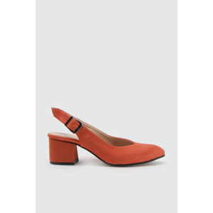 Trendyol Orange Suede Women's Classic Heels