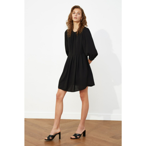 Trendyol Black Pleated Dress