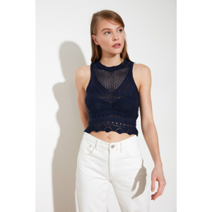 Trendyol Navy Blue Knit Detailed Knitwear Blouse