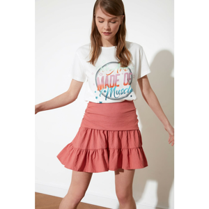 Trendyol Rose Dry Flywheet Skirt