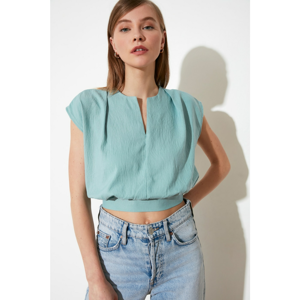 Trendyol Mint Right Collar Blouse