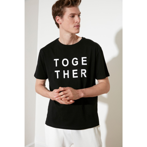 Trendyol Black Print knitted T-Shirt