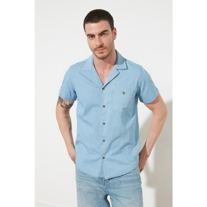 Trendyol Men's Apaj Collar Single Pocket Regular Fit Denim - Shirt