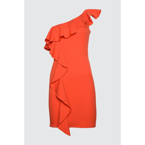 Trendyol Red Flywheel Detailed Dress