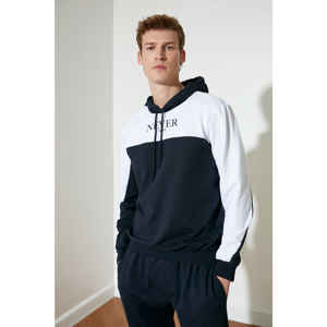 Trendyol Navy Blue Men's Hooded Sweatshirt