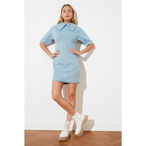 Trendyol Denim Dress WITH Light Blue Sewing Detail