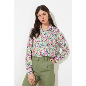 Trendyol Multicolored Pocket Crop Shirt