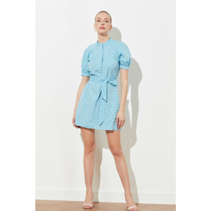 Trendyol Blue Belt Shirt Dress Dress