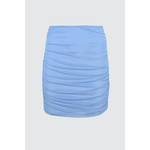 Trendyol Blue Drapeli Tulle Skirt