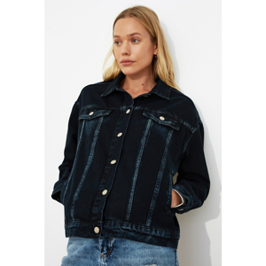 Trendyol Navy Blue Basic Denim Jacket