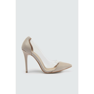 Trendyol Women's Classic Heels WITH Beige Transparent Detail