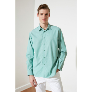 Trendyol Green Men's Relax Fit Shirt Collar Striped Shirt