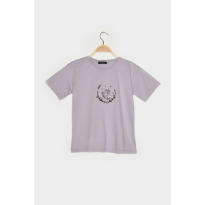 Trendyol T-Shirt - Purple - Semi-fit
